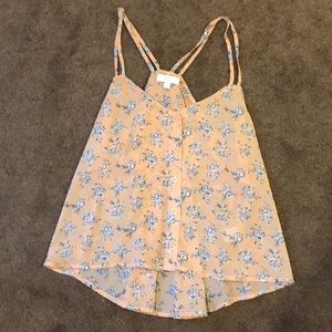 Floral tank top blouse
